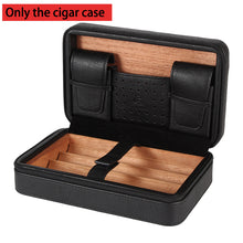 Load image into Gallery viewer, Travel Cigar Humidor Leather Cedar Wood
