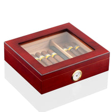 Load image into Gallery viewer, Cedar Wood Travel Cigar Humidor Box
