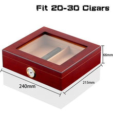 Load image into Gallery viewer, Cedar Wood Travel Cigar Humidor Box
