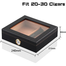 Load image into Gallery viewer, Cedar Wood Travel Cigar Humidor Box
