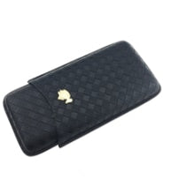 Load image into Gallery viewer, Luxury Travel Leather Cigar Case Humidor Holder 3 Tubes
