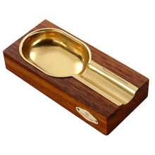 Load image into Gallery viewer, Cigar Gold Plated Cigar Ashtray
