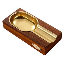 Load image into Gallery viewer, Cigar Gold Plated Cigar Ashtray
