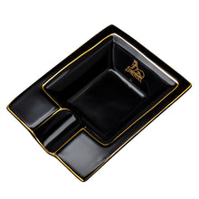 Load image into Gallery viewer, Black Ceramic Cigar Ashtray
