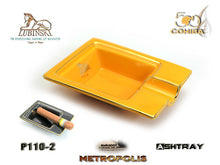 Load image into Gallery viewer, Black Ceramic Cigar Ashtray
