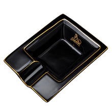 Load image into Gallery viewer, Black Ceramic Cigar Ashtray

