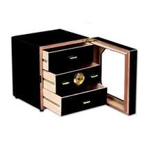 Load image into Gallery viewer, Luxury Red or Black Cedar Wood Cigar Humidor
