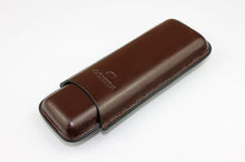 Load image into Gallery viewer, Leather Travel Cigar Case Holder 2 Tube
