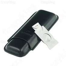 Load image into Gallery viewer, Leather Travel Cigar Case Holder 2 Tube
