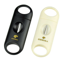 Load image into Gallery viewer, Plastic V Cut Stainless Steel Blade Cigar Cutter
